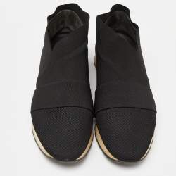 Balenciaga Black Mesh and Nylon Race Runner Sneakers Size 40