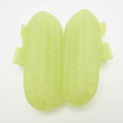 Pre Owned Balenciaga Neon Yellow Jelly Mallorca Slides Size 40