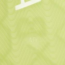 Pre Owned Balenciaga Neon Yellow Jelly Mallorca Slides Size 40