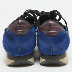 Balenciaga Multicolor Leather and Mesh Race Runner Sneakers Size 39