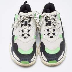 Balenciaga Multicolor Leather and Mesh Triple S Sneakers Size 41