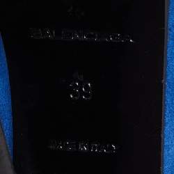 Balenciaga Blue Suede Ankle Booties Size 39