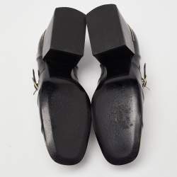 Balenciaga Black Leather Loafer Pumps Size 36