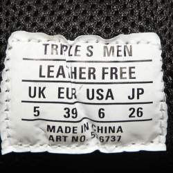 مملوكة مسبقًا Balenciaga Black Faux Leather Triple S All Over Logo Sneakers Size 39