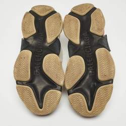 Pre Owned Balenciaga Multicolor Mesh and Nubuck Triple S Sneakers Size 39