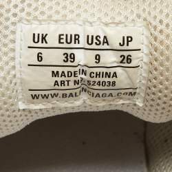 Pre Owned Balenciaga Multicolor Mesh and Nubuck Triple S Sneakers Size 39