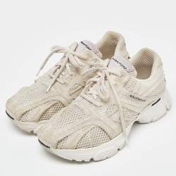 Pre Owned Balenciaga White Mesh Phantom Low Top Sneakers Size 38