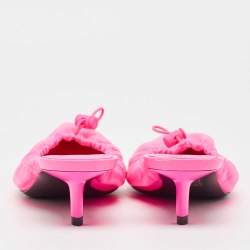 مملوكة مسبقًا Balenciaga Pink Leather Knife Pointed Toe Mules Size 38