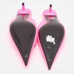 مملوكة مسبقًا Balenciaga Pink Leather Knife Pointed Toe Mules Size 38