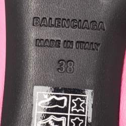 مملوكة مسبقًا Balenciaga Pink Leather Knife Pointed Toe Mules Size 38