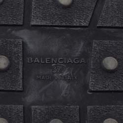 Pre Owned Balenciaga Tricolor Leather,Suede and Mesh Race Runner Sneakers Size 37