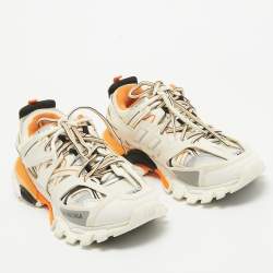 Pre Owned Balenciaga Multicolor Faux Leather and Mesh Track Sneakers Size 40