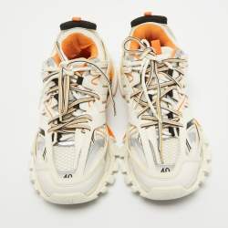 Pre Owned Balenciaga Multicolor Faux Leather and Mesh Track Sneakers Size 40