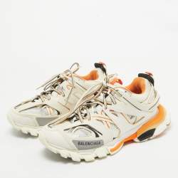 Pre Owned Balenciaga Multicolor Faux Leather and Mesh Track Sneakers Size 40
