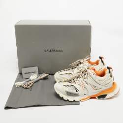 Pre Owned Balenciaga Multicolor Faux Leather and Mesh Track Sneakers Size 40