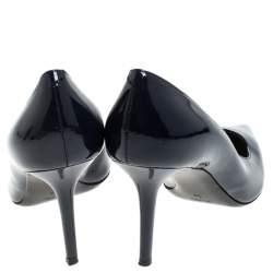 Ballin Blue Patent Leather Pointed Toe Pumps Size 38