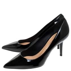 Ballin Black Patent Leather Pointed Toe Pumps Size 38