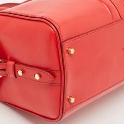 Bally Red Leather Small Beckett Week Top Handle Bag