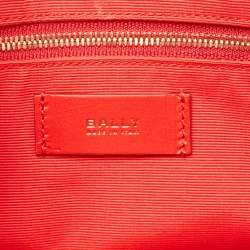 Bally Red Leather Small Beckett Week Top Handle Bag