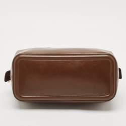 Bally Brown Glaze Leather Small Belle Boston Bag