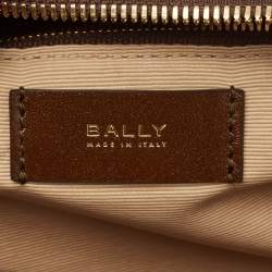 Bally Brown Glaze Leather Small Belle Boston Bag