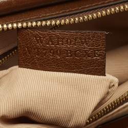 Bally Brown Glaze Leather Small Belle Boston Bag