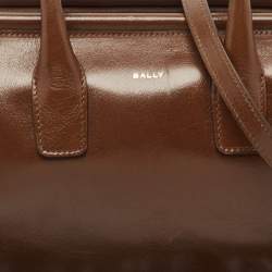 Bally Brown Glaze Leather Small Belle Boston Bag