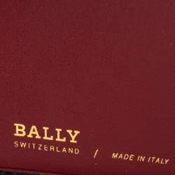 Bally Black Textured Leather Tri Fold Wallet