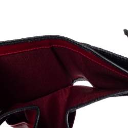 Bally Black Textured Leather Tri Fold Wallet