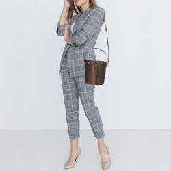 Bally Brown Coated Canvas and Leather Donae Bucket Bag 