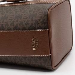 Bally Brown Coated Canvas and Leather Donae Bucket Bag 