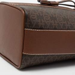 Bally Brown Coated Canvas and Leather Donae Bucket Bag 