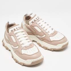 Bally Old Rose/white Leather Holden Sneakers Size 36