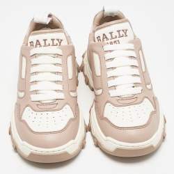 Bally Old Rose/white Leather Holden Sneakers Size 36