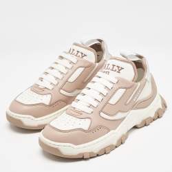 Bally Old Rose/white Leather Holden Sneakers Size 36