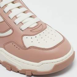 Bally Old Rose/White Leather Holden Sneakers Size 38
