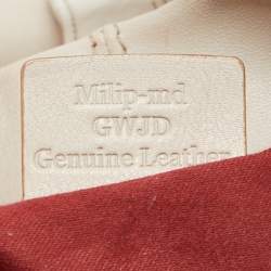Pre Owned Bally Off White Leather Milip Hobo