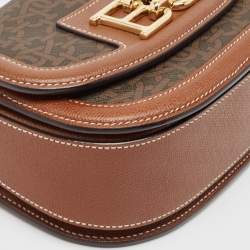 Bally Brown Monogram Coated Canvas and Leather Mini Bailey Crossbody Bag