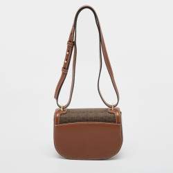 Bally Brown Monogram Coated Canvas and Leather Mini Bailey Crossbody Bag