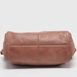 Bally Pink Leather Clasp Flap Satchel