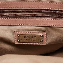 Bally Pink Leather Clasp Flap Satchel