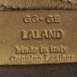 Bally Metallic Olive Leather Satchel