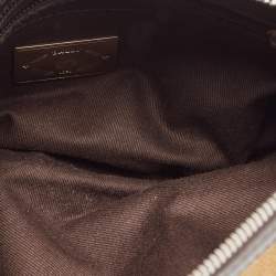 Bally Dark Brown/Tan Suede and Leather Shoulder Bag