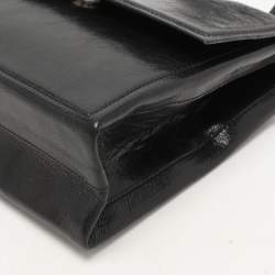 Bally Black Patent Leather Chain Shoulder Bag