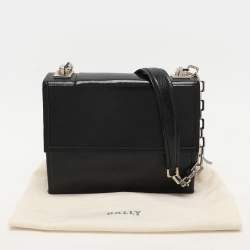Bally Black Patent Leather Chain Shoulder Bag