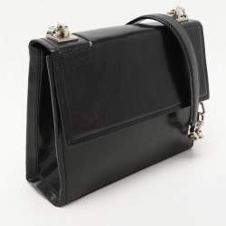 Bally Black Patent Leather Chain Shoulder Bag