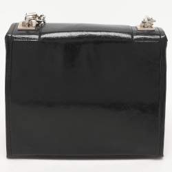 Bally Black Patent Leather Chain Shoulder Bag