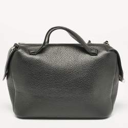 Pre Owned Bally Black Leather Bowler Shoulder Bag