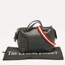 Pre Owned Bally Black Leather Bowler Shoulder Bag