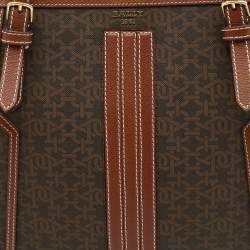 Bally Brown Printed Coated Canvas and Leather Damirah Tote
